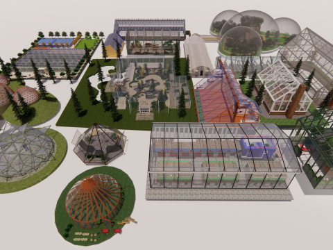 Agricultural Greenhouse Tent Frame -B12 3D 模型