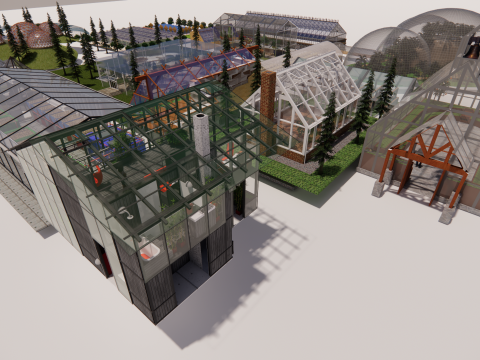 农业大棚帐篷架-B12 3D 模型