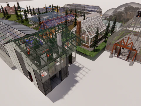 Agricultural Greenhouse Tent Frame -B12 3D Model