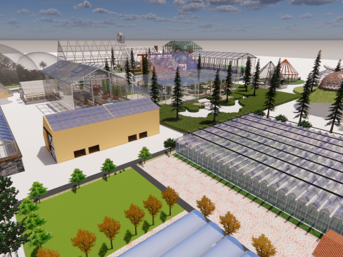 农业大棚帐篷架-B12 3D 模型