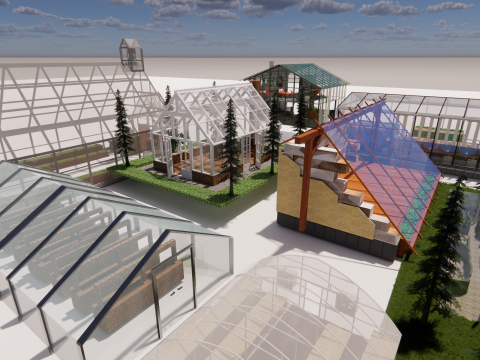 农业大棚帐篷架-B12 3D 模型