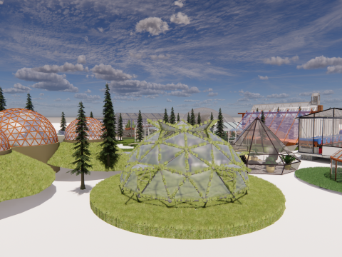 农业大棚帐篷架-B12 3D 模型