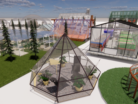 农业大棚帐篷架-B12 3D 模型