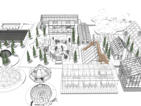 农业大棚帐篷架-B12 3D 模型