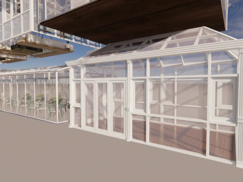 Agricultural Greenhouse Tent Frame -B14 3D Model