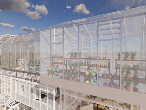 农业大棚帐篷架-B14 3D 模型