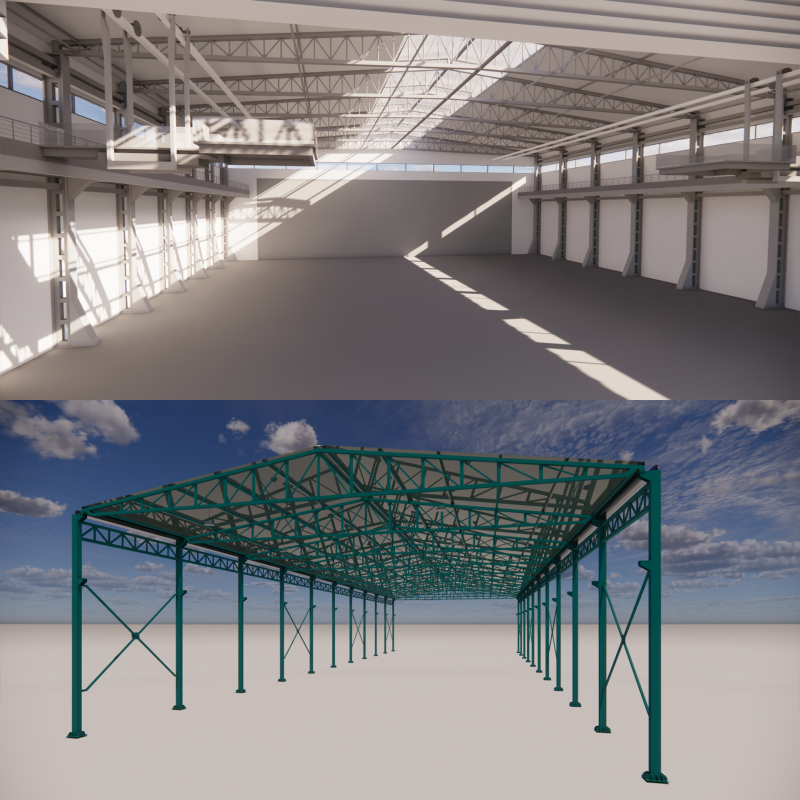 Gudang Baja -1 Model 3D .c4d .max .obj .3ds .fbx .stl .blend 