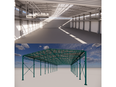 Steel Warehouse -1 3D Model