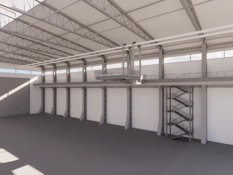 Steel Warehouse -1 3D Model