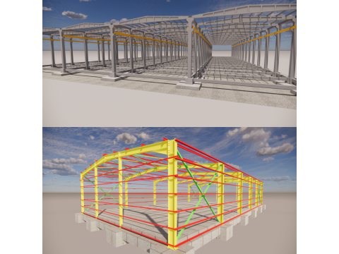 Steel Warehouse -2 Model 3D