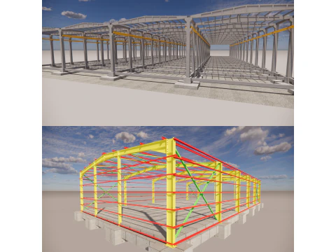 Çelik Depo -2 3D Model