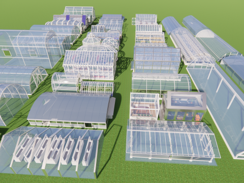 Agricultural Greenhouse Tent Frame -B15 3D Модель