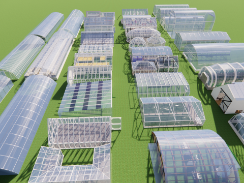 कृषि ग्रीनहाउस तम्बू फ़्रेम-बी15 3D मॉडल