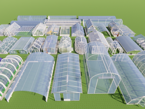 कृषि ग्रीनहाउस तम्बू फ़्रेम-बी15 3D मॉडल