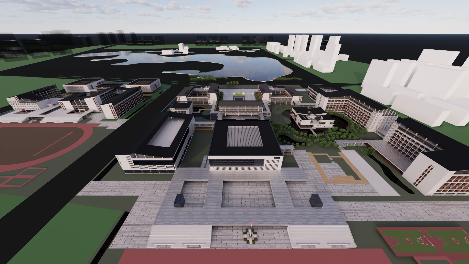 University School-C1 3D Model .c4d .max .obj .3ds .fbx .stl .blend 