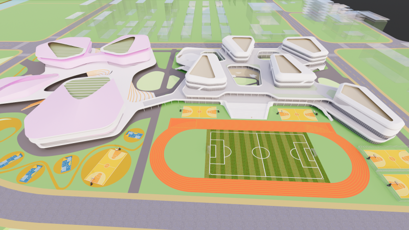 大学学院-C2 3D 模型 .c4d .max .obj .3ds .fbx .stl .blend