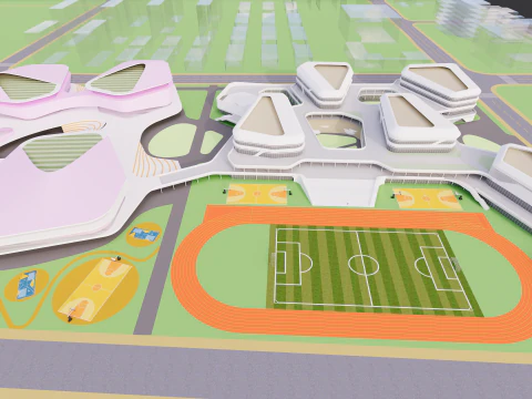 Üniversite Okulu-C2 3D Model