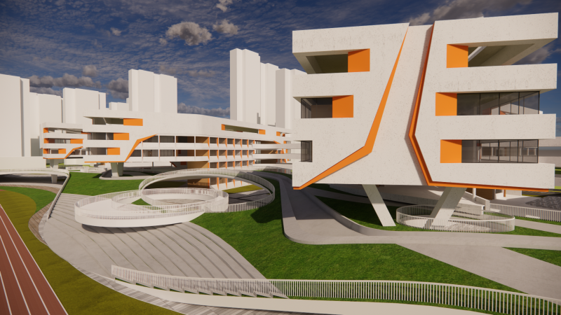 Scuola Universitaria-C3 Modello 3D .c4d .max .obj .3ds .fbx .stl .blend