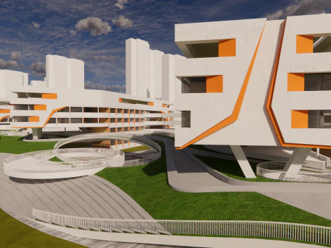 Üniversite Okulu-C3 3D Model