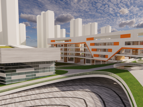 Scuola Universitaria-C3 Modello 3D