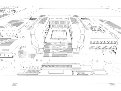 Sekolah Universitas-C4 Model 3D