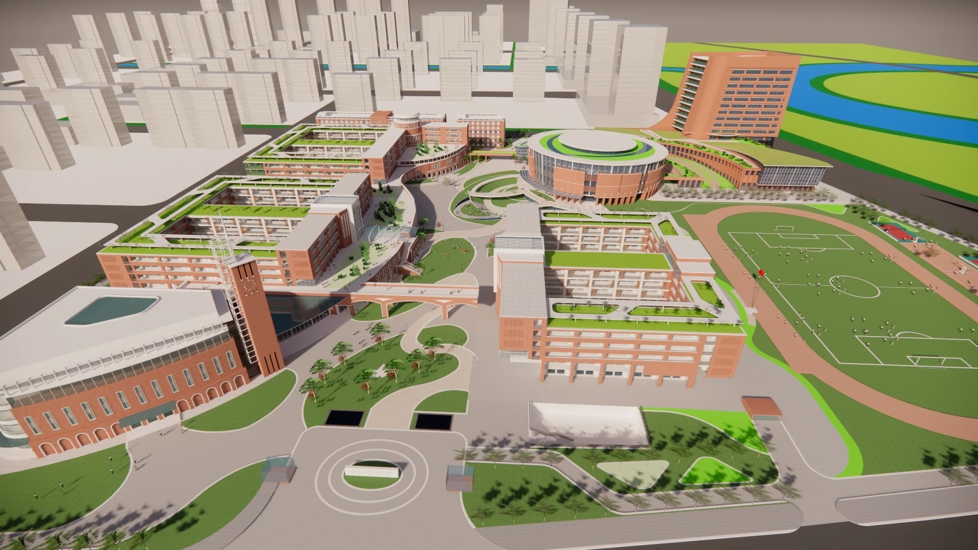 University School-C6 3D Model .c4d .max .obj .3ds .fbx .stl .blend 
