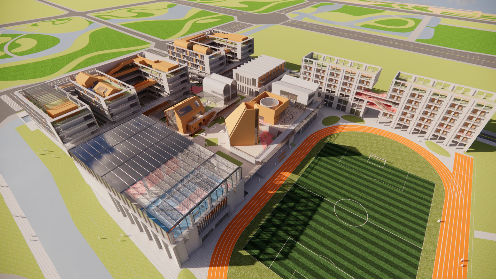University School-C10 3D Model .c4d .max .obj .3ds .fbx .stl .blend 