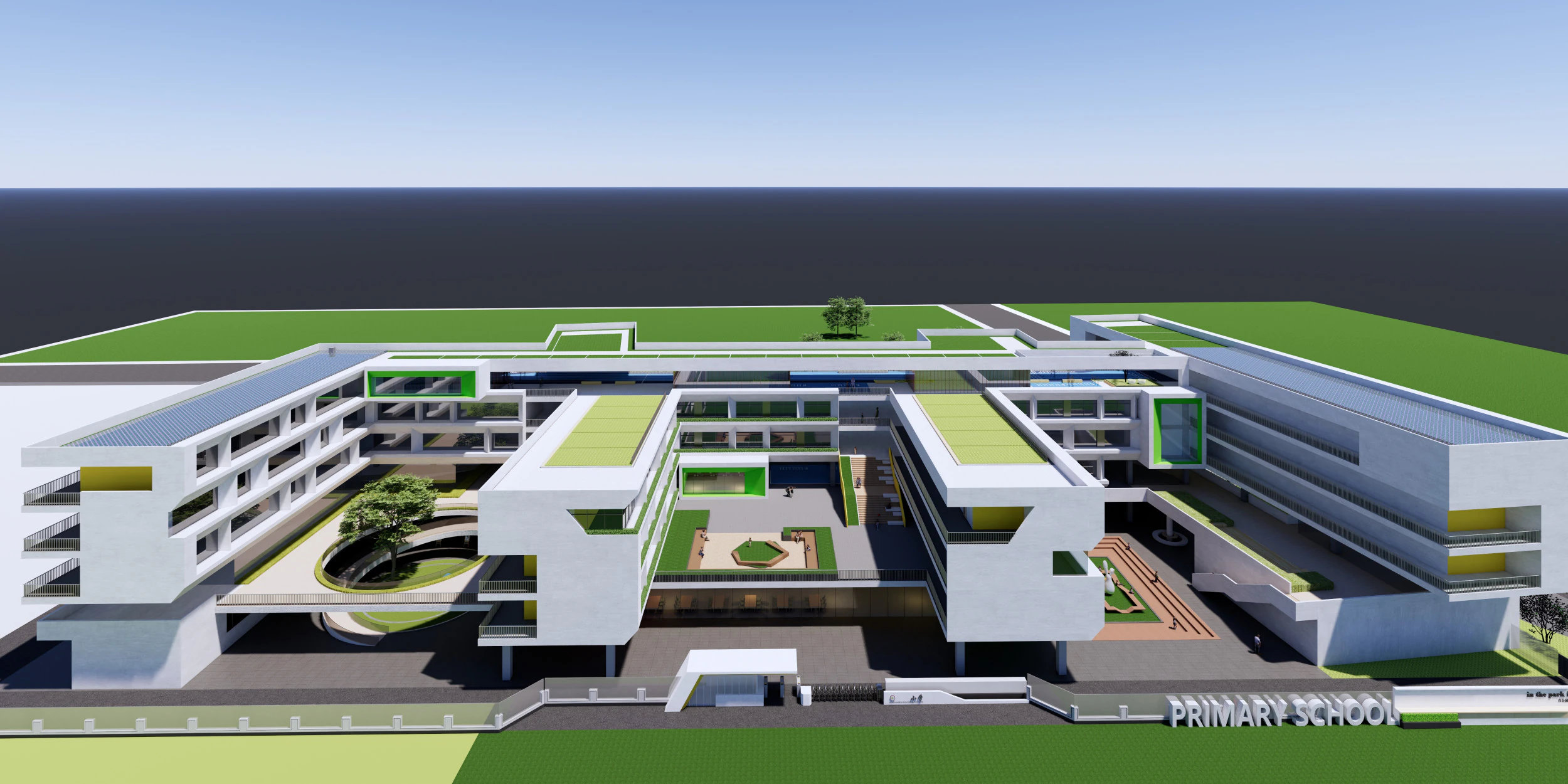 University School-C7 3D Model .c4d .max .obj .3ds .fbx .stl .blend