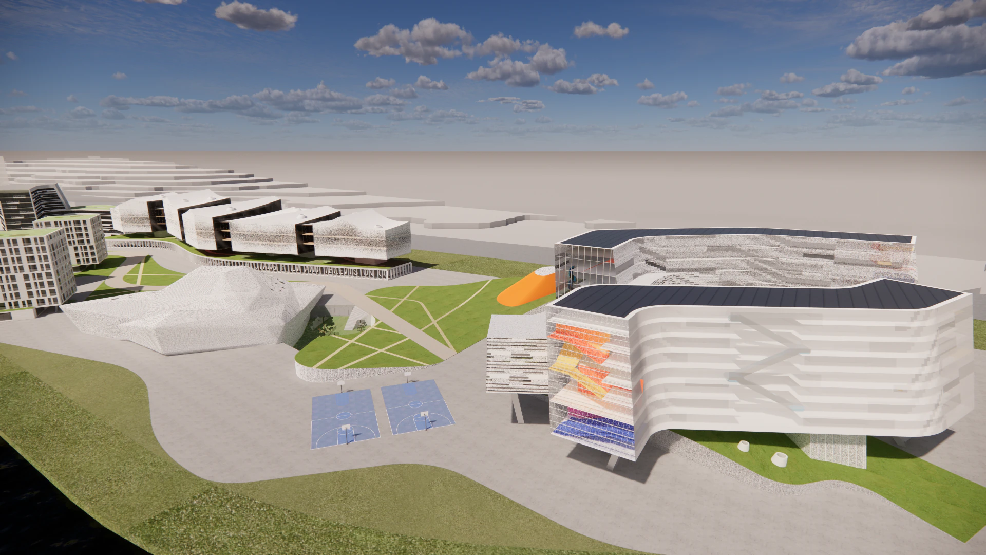 University School-C8 3D Model .c4d .max .obj .3ds .fbx .stl .blend 