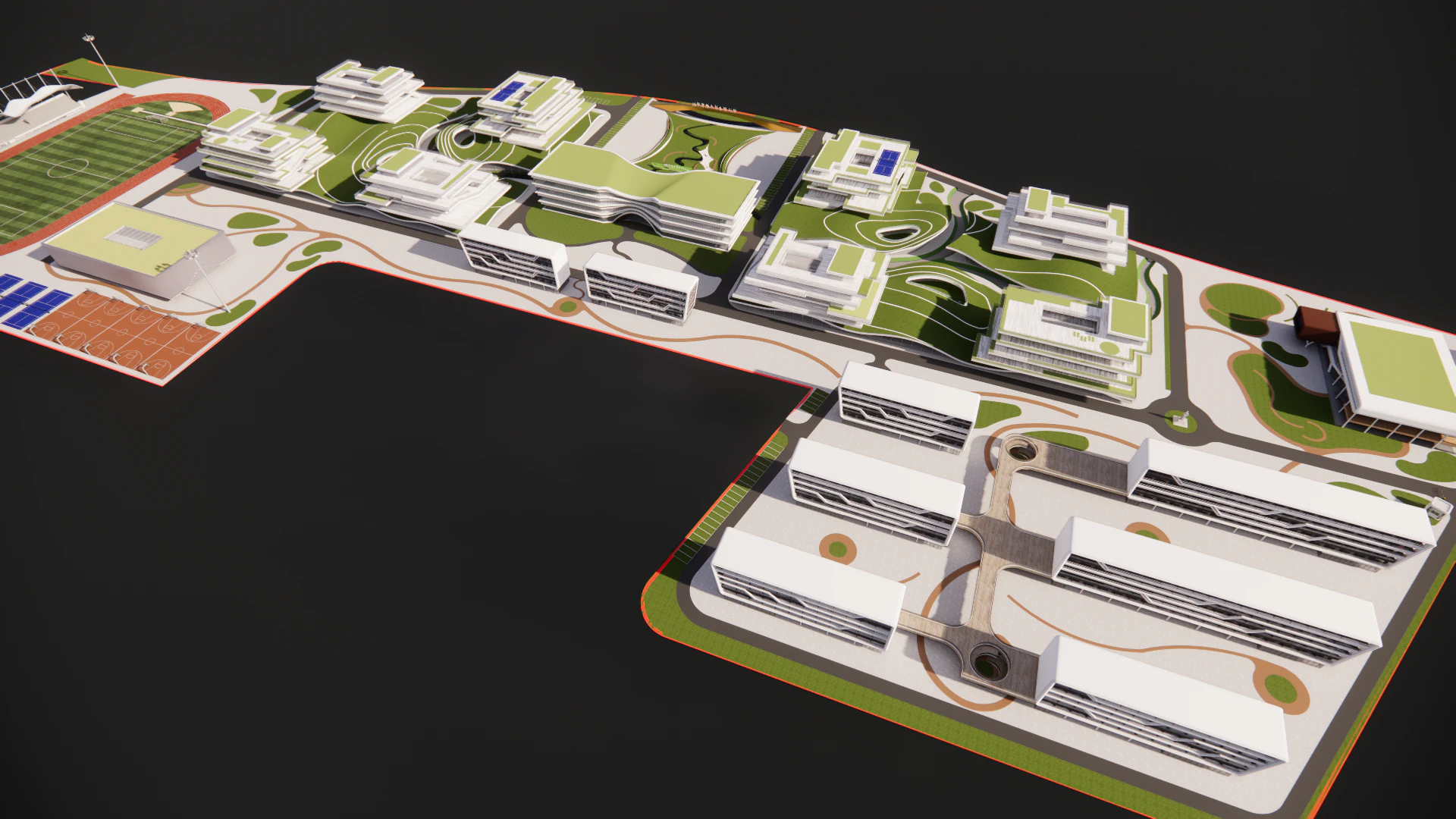 University School-C9 3D Model .c4d .max .obj .3ds .fbx .stl .blend 
