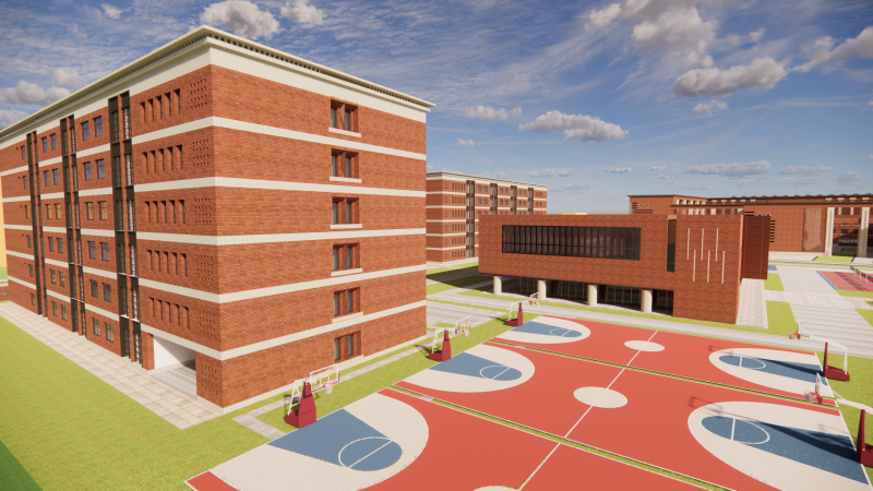 Scuola Universitaria-C11 Modello 3D .c4d .max .obj .3ds .fbx .stl .blend