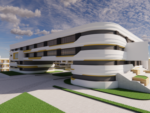 Sekolah Universitas-C12 Model 3D