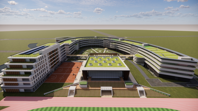 Universitätsschule-C14 3D Modell .c4d .max .obj .3ds .fbx .stl .blend