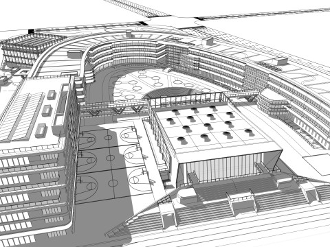 Universitätsschule-C14 3D Modell