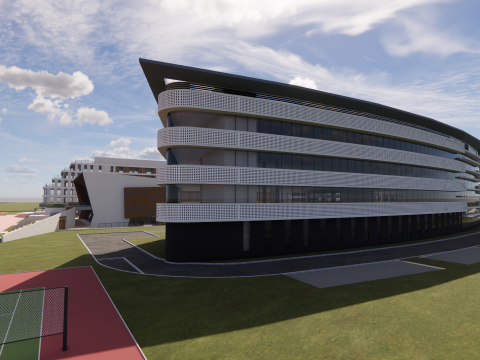 Universitätsschule-C14 3D Modell