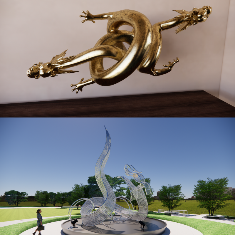 Drago cinese -B1 Modello di stampa 3D .c4d .max .obj .3ds .fbx .stl .blend