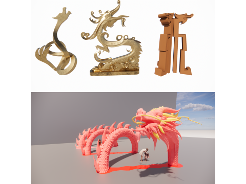Çin Ejderhası -B2 3D Baskı Modeli