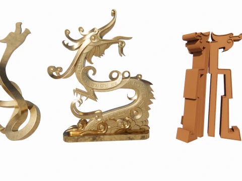 Chinese Dragon -B2 3D Print Model