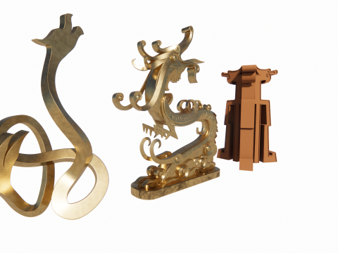 Dragon chinois -B2 Modèles 3D en vedette