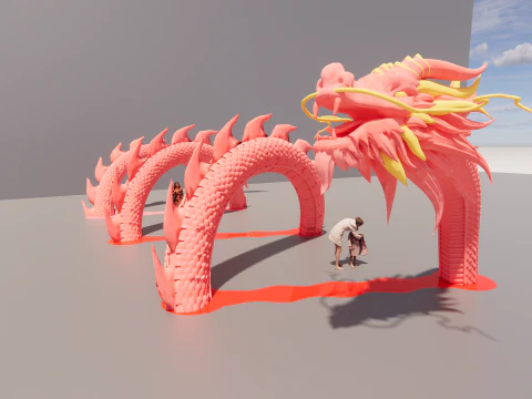 Chinese Dragon -B2 3D Print Model