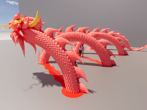 Chinese Dragon -B2 3D Print Model