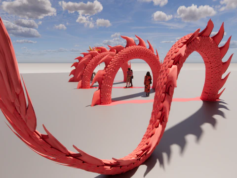 Chinese Dragon -B2 3D Print Model