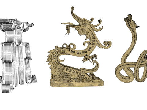 Dragon chinois -B2 Modèles 3D en vedette