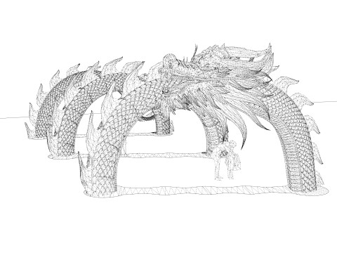 Dragon chinois -B2 Modèles 3D en vedette