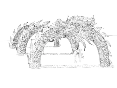 Chinese Dragon -B2 3D Print Model