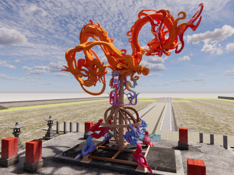 Drago cinese -B3 Modello di stampa 3D