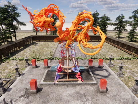 Chinese Dragon -B3 3D Print Model