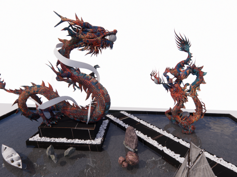 Drago cinese -B3 Modello di stampa 3D