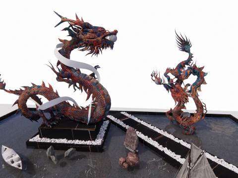 Chinese Dragon -B3 3D Print Model