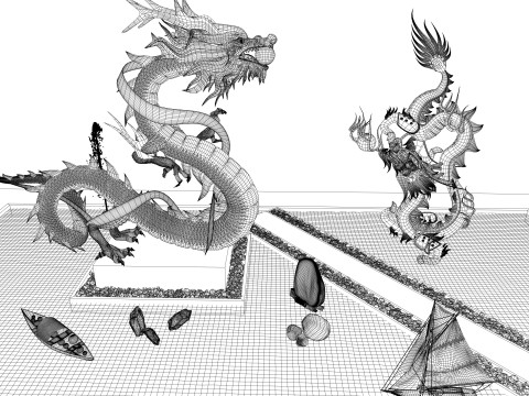 Drago cinese -B3 Modello di stampa 3D